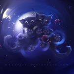Прикольные и милые арт картинки котиков и кошек - подборка 11
