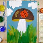 Схема рисования гриба для детей — картинки