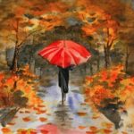 Фото осенью с зонтом 017