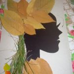 девушка с волосами из листьев поделка 015