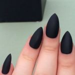 Черные острые ногти фото 003