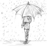Интересные рисунки дождь карандашом, легкие 11