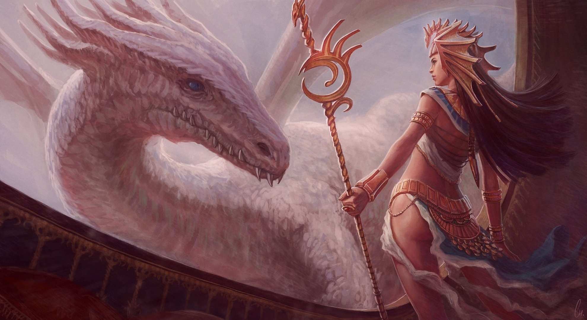 Интересные картинки для детей с драконами и принцессами 017