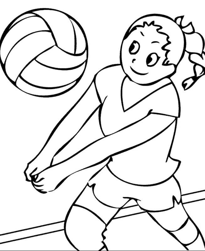 Легкие рисунки волейбола для срисовки 07