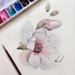 Красивые скетчи цветов для рисования