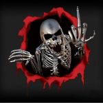 Смертоносный скелет на аватарке 017