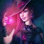 Картинки ведьма с котом 9