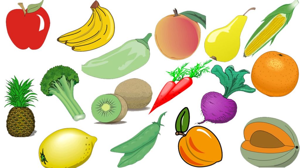 Цветные овощи и фрукты картинки для детей - красивые и прикольные 19