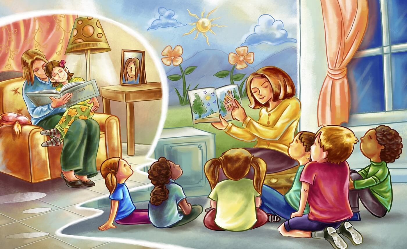 Картинки про детей в детском саду - рисунки, арты 3