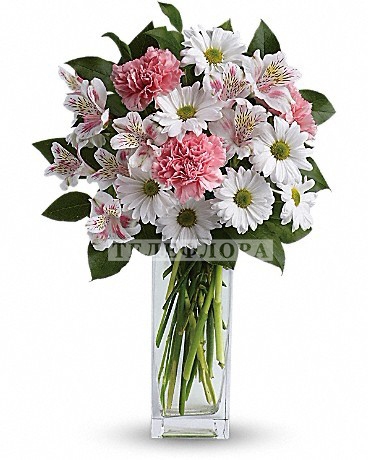 Букеты с альстромерией и хризантемами   красивые цветы 007