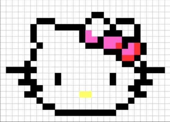 Нарисовать hello kitty по клеточкам