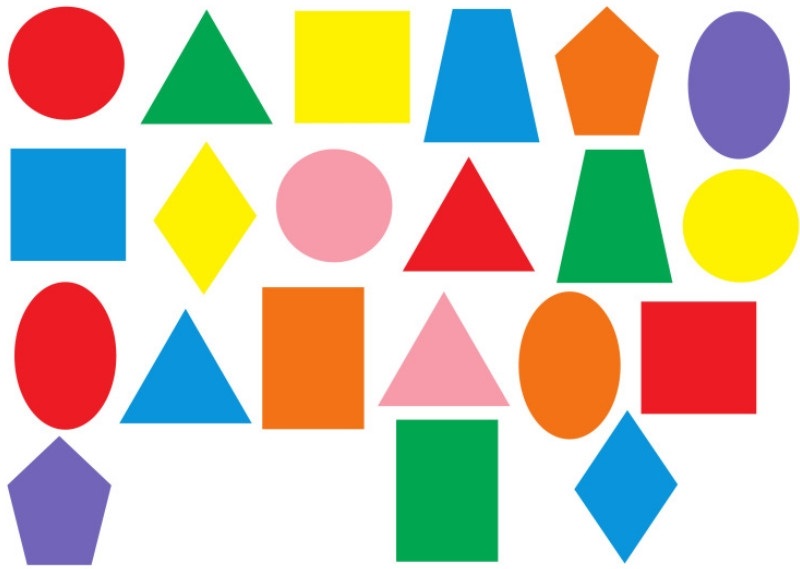 Геометрические фигуры цветные для детей картинки распечатать
