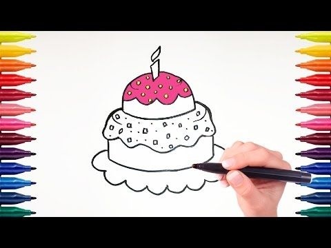 Картинки для детей нарисованные торт   подборка013