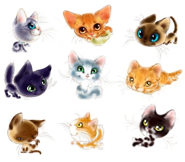 Красивые картинки котов для срисовки   рисунки029
