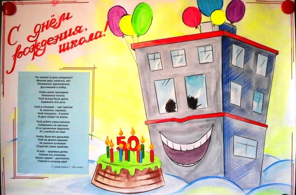 Рисунок поздравление школы с днем рождения (49 фото) » рисунки для срисовки на zenin-vladimir.ru