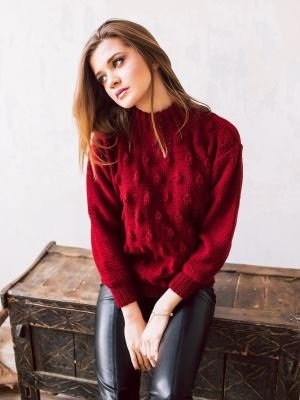 Вишневый свитер024