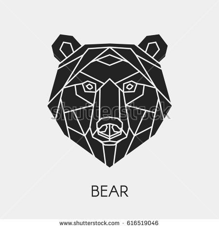 Геометрия тату медведь008