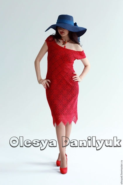 Платье lady in red от автора Олеси Данилюк025
