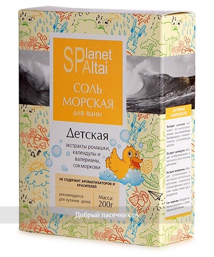 Соль детям. Planet Spa Altai соль морская 