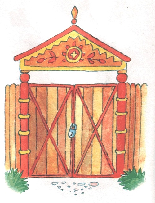Музыка для игры ворота. Ворота картинка для детей. Деревянные ворота из сказки. Детские сказочные ворота. Ворота из сказки.
