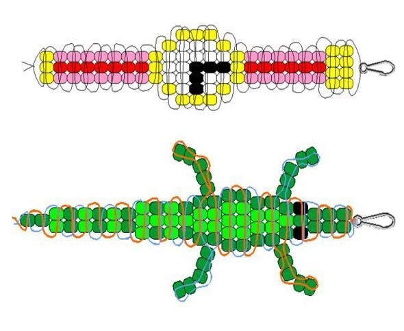 Простые схемы из бисера для детей