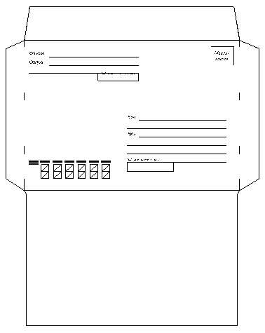 Конверт картинка распечатать