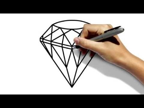 Как нарисовать бриллиант карандашом 005