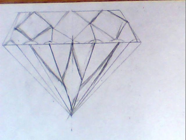 Как нарисовать бриллиант карандашом 017