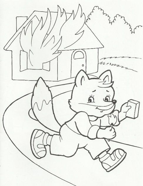 Как нарисовать рисунок на тему пожарной безопасности в школу   идеи картинок (14)