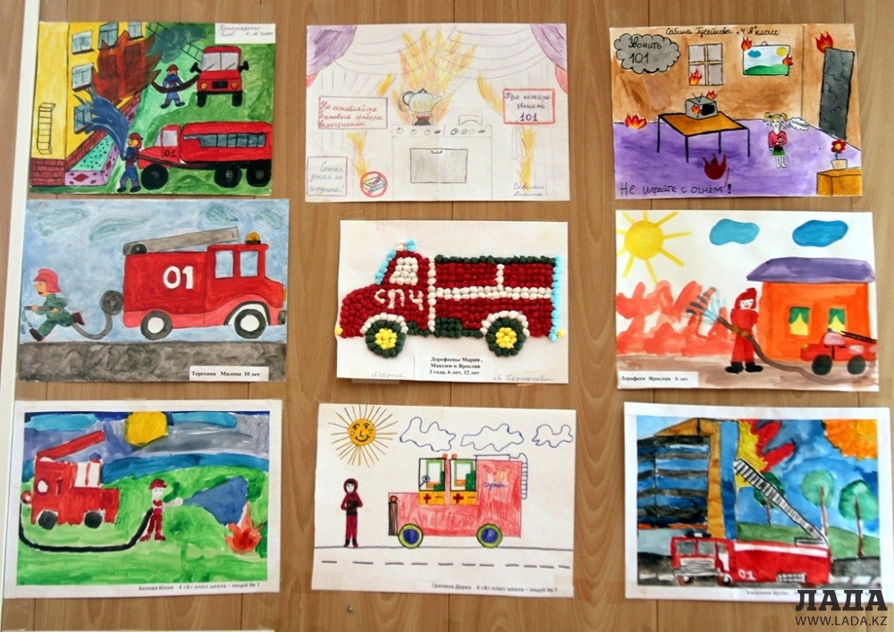 Как нарисовать рисунок на тему пожарной безопасности в школу   идеи картинок (18)