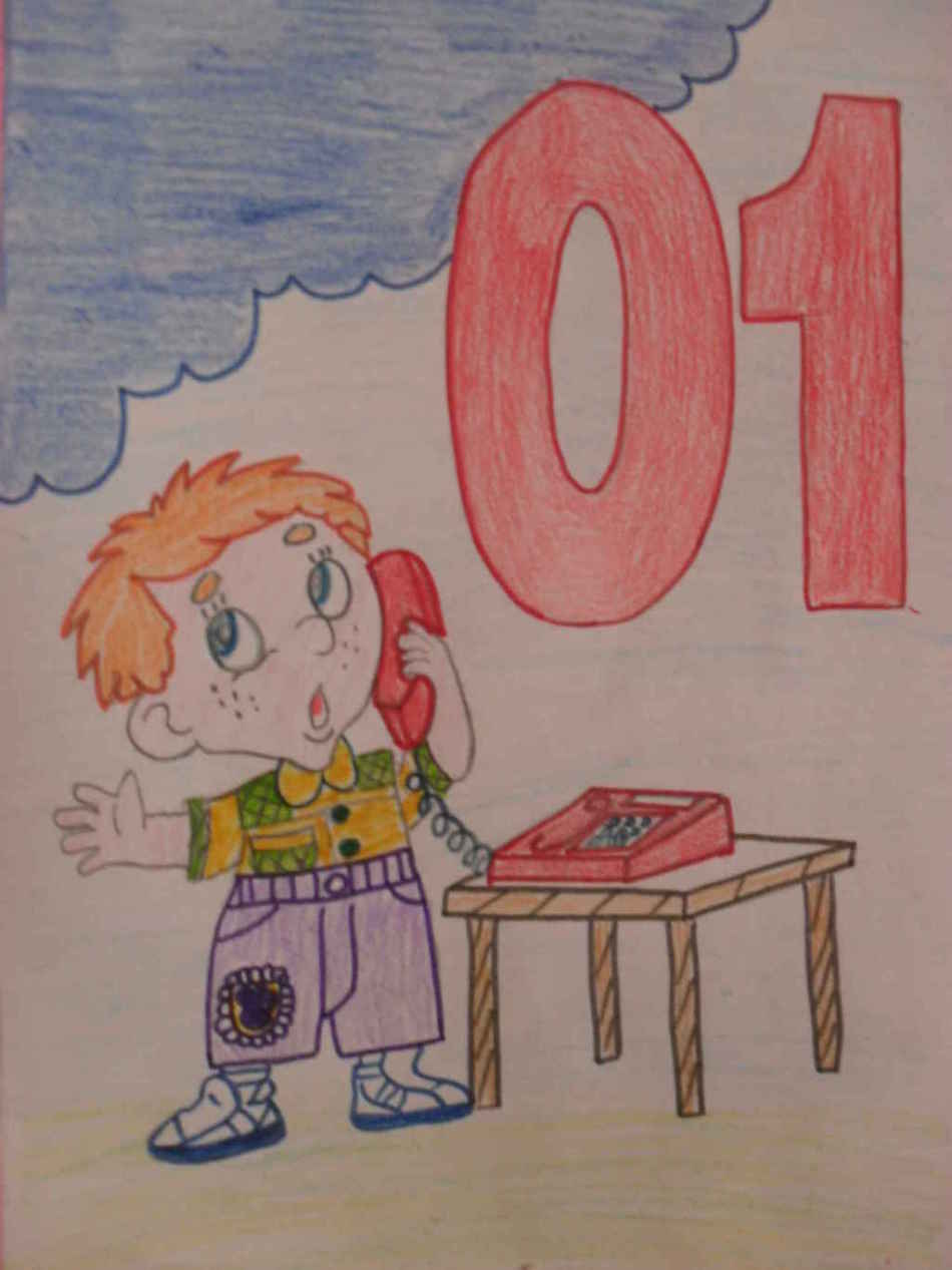 Как нарисовать рисунок на тему пожарной безопасности в школу   идеи картинок (8)