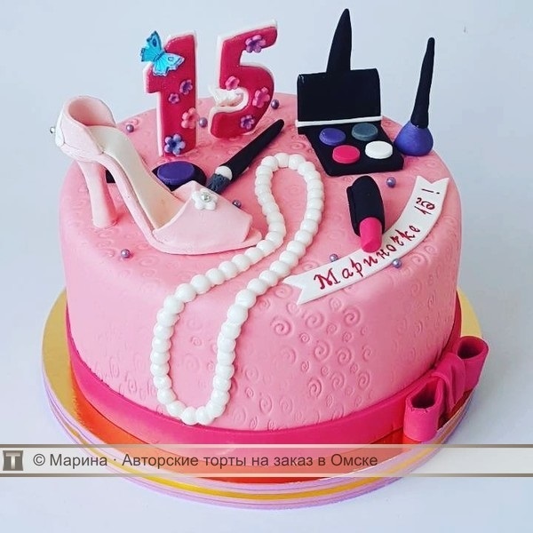 На день рождение торт для девочки на 15 лет 012
