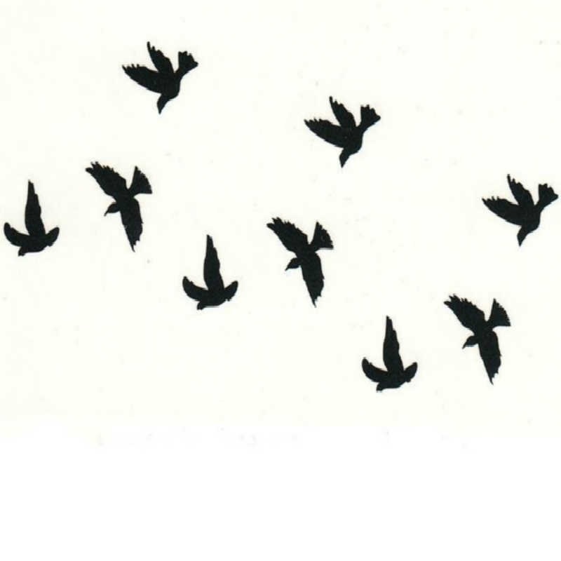 Силуэт птицы тату 017