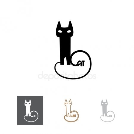 Черная кошка логотип 020