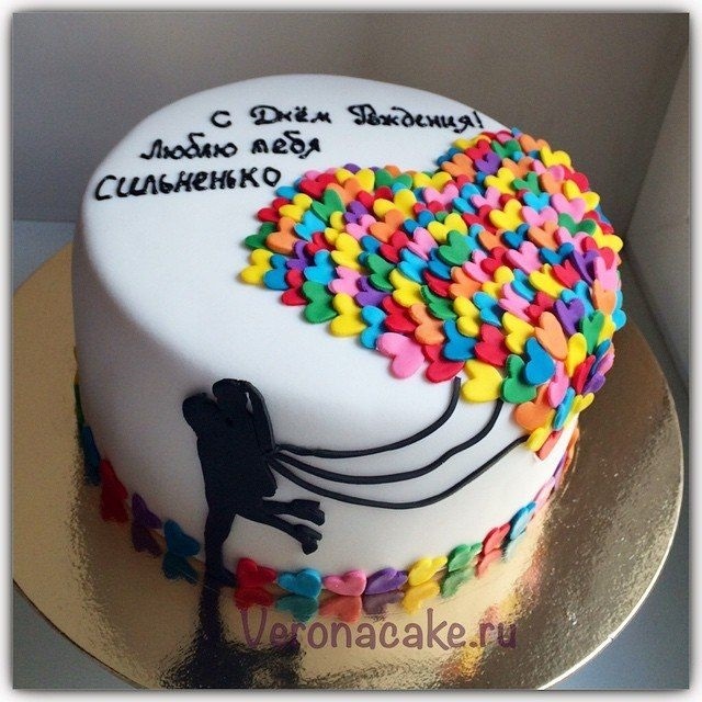кремовый торт мужчине на день рождение 012