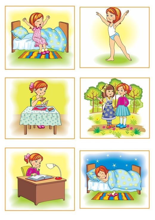 режим дня в картинках для детей в детском саду 011