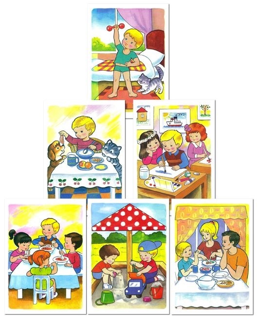режим дня в картинках для детей в детском саду 012