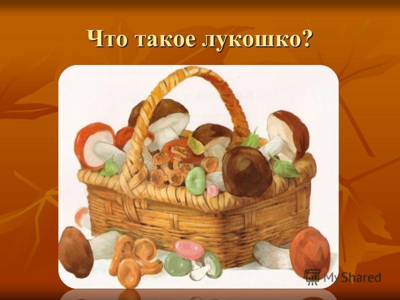 Рисунки корзина с грибами