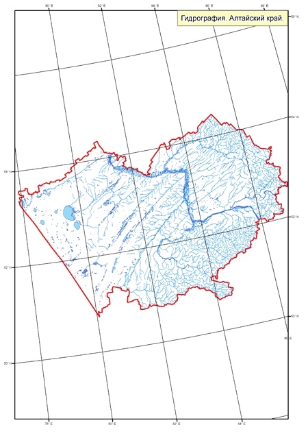 Карта алтайского края контурная карта