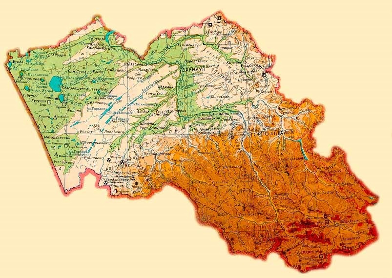 Географическая карта алтая - 80 фото