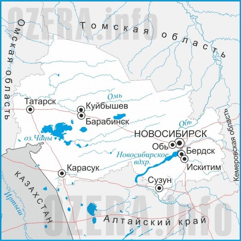 Реки новосибирска карта