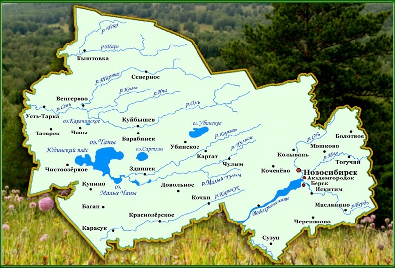 Карта новосибирской области и алтайского края