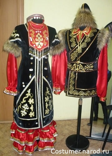 Рисунок национальный костюм башкир 015