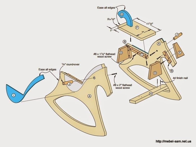 Лошадка качалка из фанеры чертежи