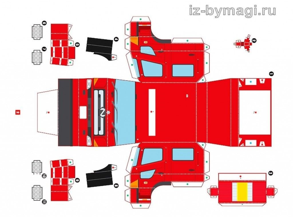 Пожарная машина из фанеры своими руками схемы шаблоны