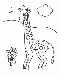 Жираф на прозрачном фоне картинка для детей005