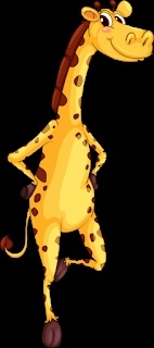 Жираф на прозрачном фоне картинка для детей015