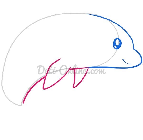Как нарисовать дельфина на камне   рисунки006