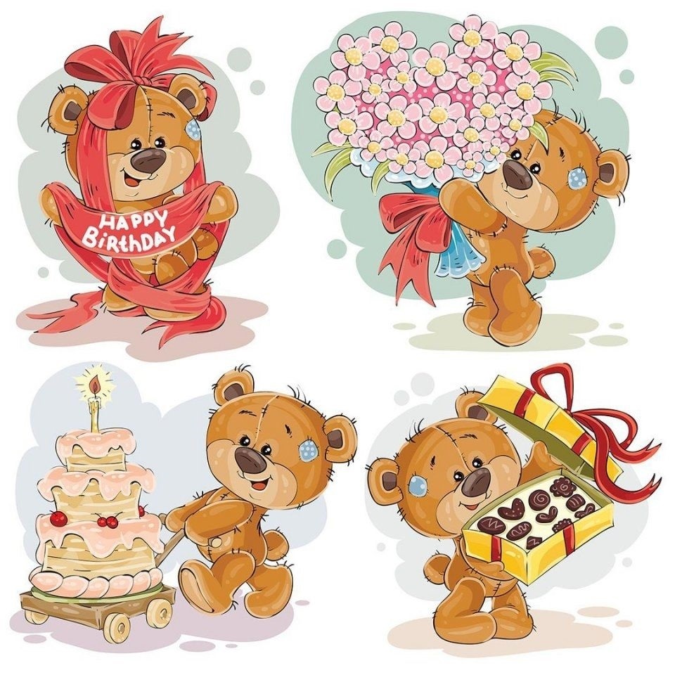 Медведь картинки для печати на торт