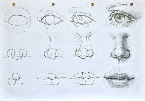 Рот и глаза рисуноки 018